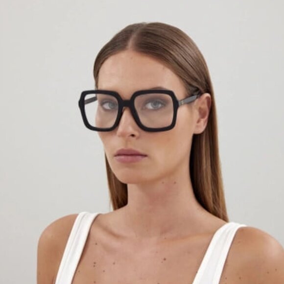 NEW GUCCI GG1318O 001 BLACK SQUARE WOMEN EYEGLASSES GUCCI - Picture 1 of 12